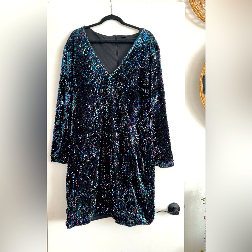 Sequin PLUS SIZE 3X little black dress